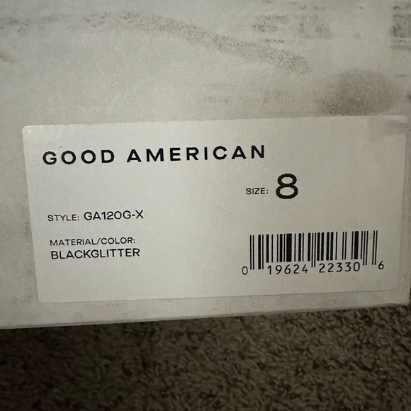 Good American Glitter‎ 4” Slingback Heels Black size 8 - Picture 4 of 7